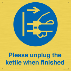 Please unplug the kettle when finished